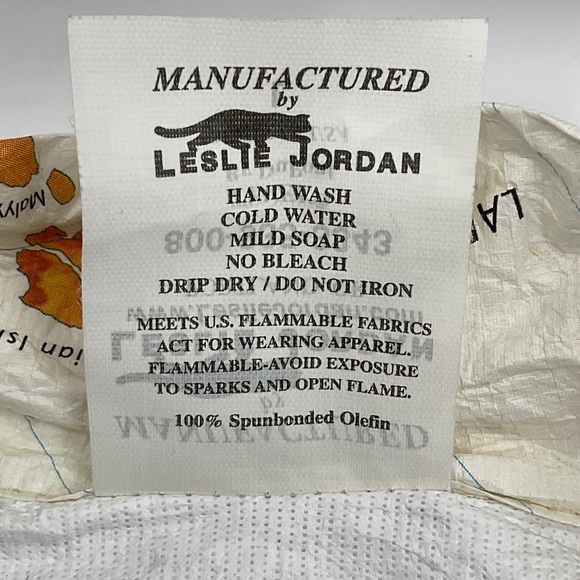 Tyvec RARE Y2K Vintage Leslie Jordan Map Jacket Collector’s Item Kurt Cobain L - Picture 10 of 16